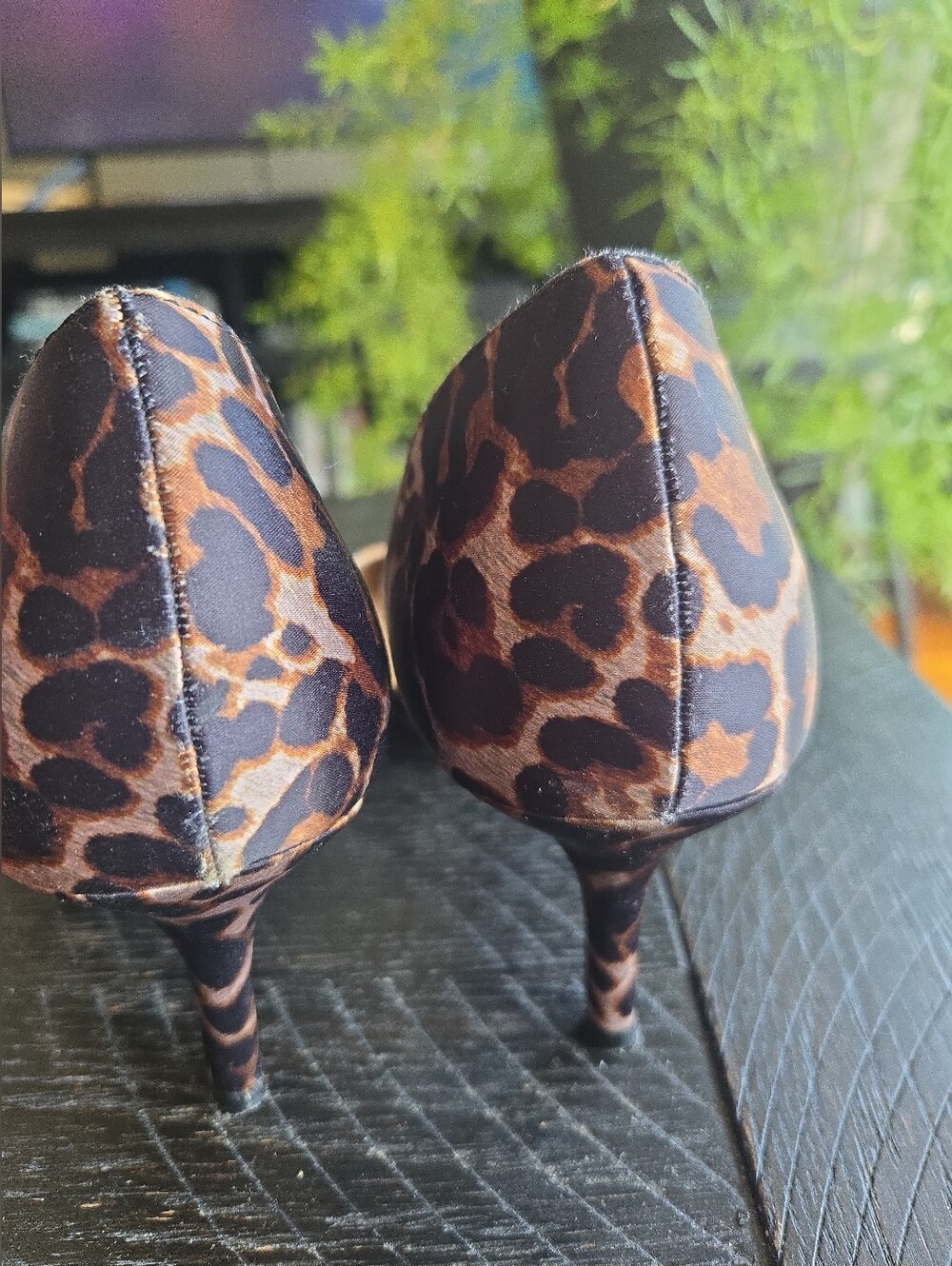 Kelly & Katie Relira Leopard Satin D’Orsay Pumps 9.5M - Picture 10 of 10